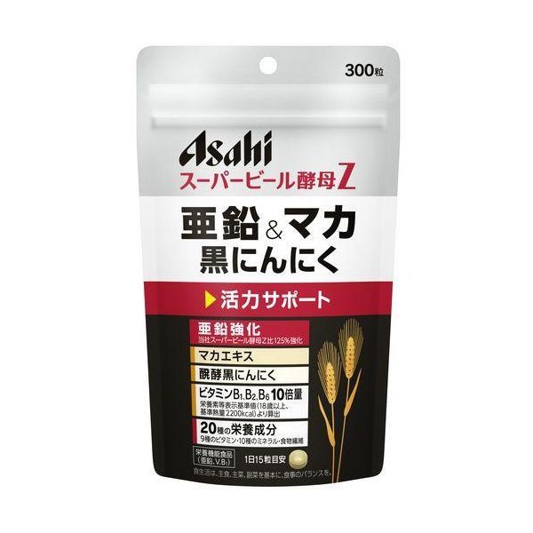Asahi Super Brewer'S Yeast Zinc & Maca Black Garlic - 300 tablets