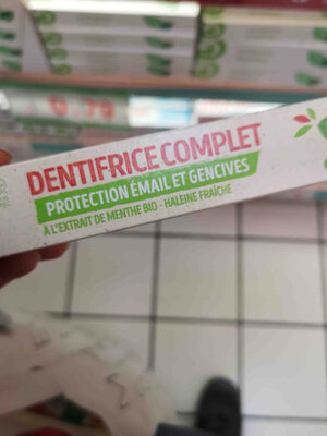 Auchan bio - dentifrice complet - à l'extrait de menthe bio protection émail et gencives - 75 ml e