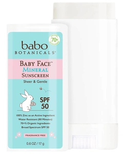 Babo Botanicals Baby Face, Mineral Sunscreen Stick, Spf 50