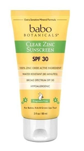 Babo Botanicals Clear Zinc Sunscreen Lotion Spf 30 - Fragrance Free