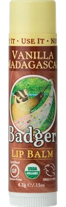 Badger Classic Organic Lip Balm - Vanilla Madagascar