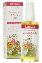 Badger Company Damascus Rose Face Cleansing Oil For Dry & Delicate Skin