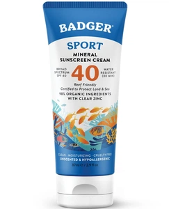 Badger Sport Mineral Sunscreen Cream - SPF 40