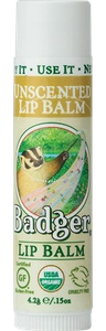 Badger Unscented Lip Balm