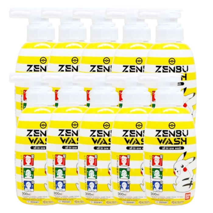 Bandai All in One Bubble Shower Gel - 300ml - Pokemon (10ea) Set