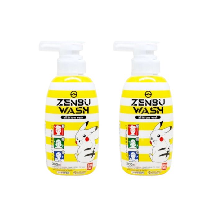 Bandai All in One Bubble Shower Gel - 300ml - Pokemon (2ea) Set
