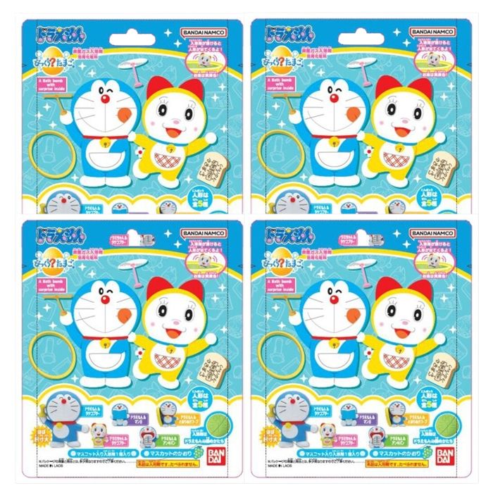 Bandai Doraemon Surprised? Bath Ball - 1 pc (4ea) Set"