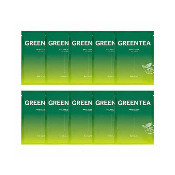 BARULAB The Clean Vegan Green Tea Mask - 10pcs