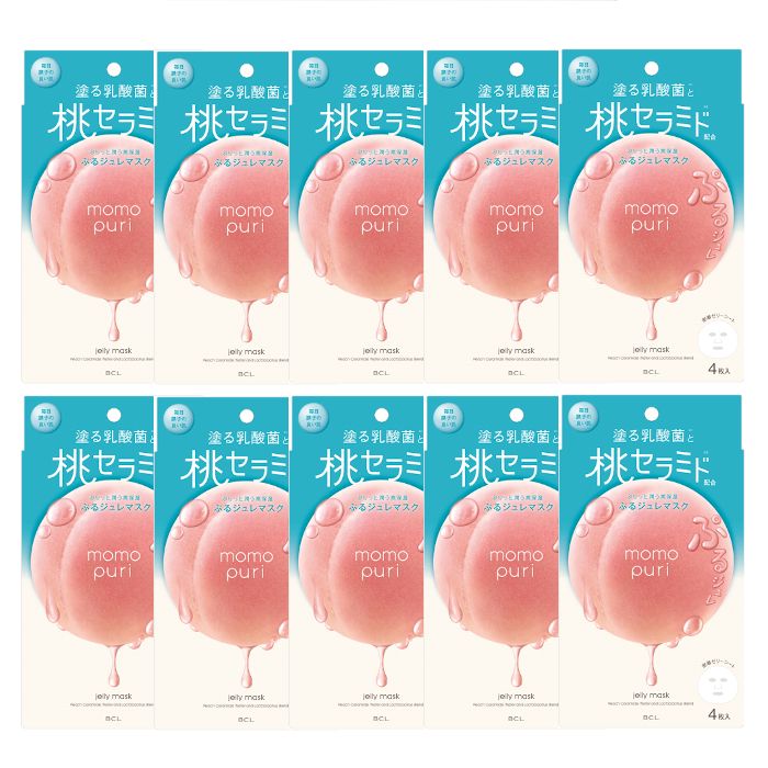 BCL Momo Puri Jelly Mask - 4pc (10ea) Set