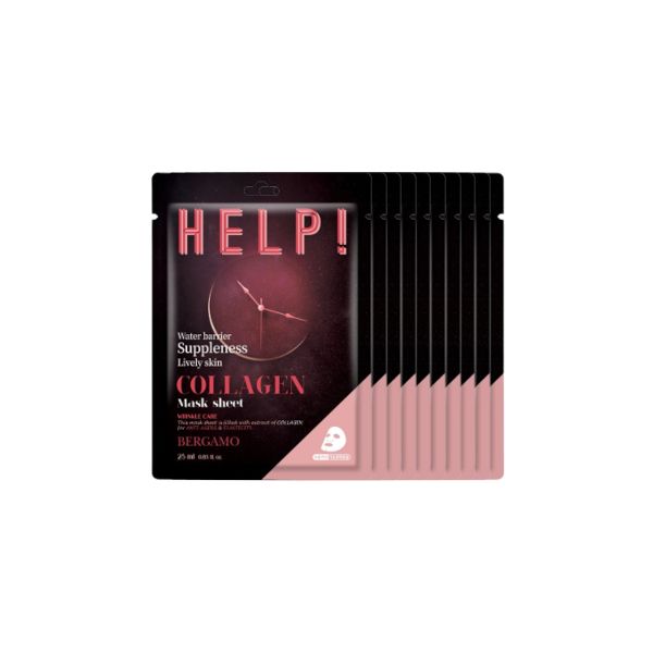 Bergamo Help! Mask Pack - Collagen - 10pcs