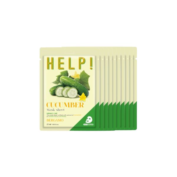 Bergamo Help! Mask Pack - Cucumber - 10pcs