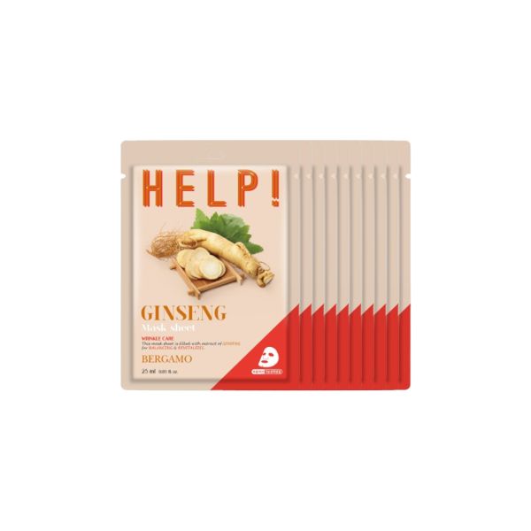 Bergamo Help! Mask Pack - Ginseng - 10pcs