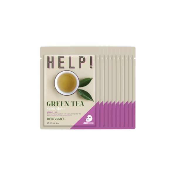 Bergamo Help! Mask Pack - Green tea - 10pcs