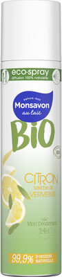 Monsavon BIO Déodorant Femme Spray Citron Touche de Verveine 75ml