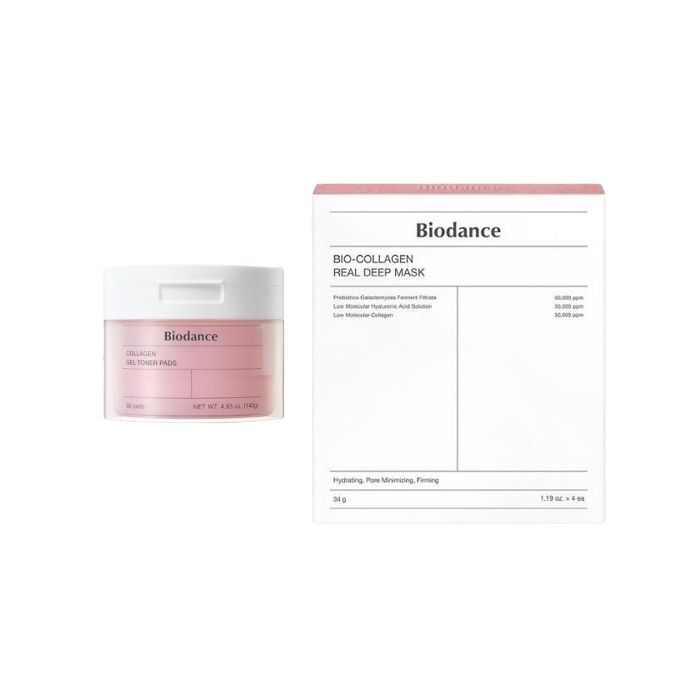 Biodance Bio-Collagen Mask 4pcs & Toner Pads Set