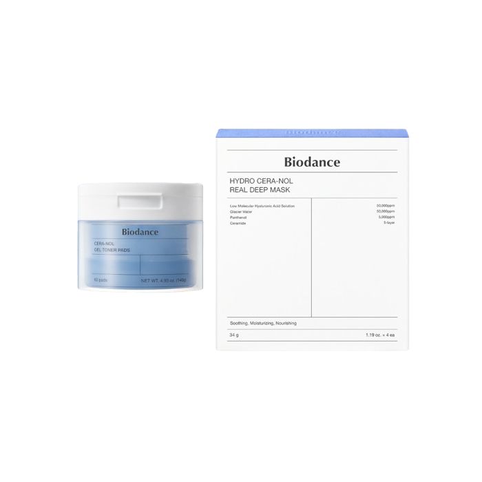 Biodance Hydro Cera-Nol Mask 4pcs & Toner Pads Set
