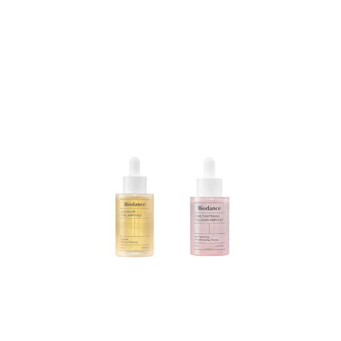 Biodance Pore Tightening Collagen Ampoule - 50ml + Skin Glow Vital Ampoule - 50ml Set
