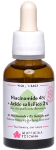 Biofficina Toscana Purifying And Illuminating Face Serum-niacinamide 4% + Salicylic Acid 2%