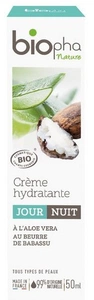 Biopha Nature Crema Idratante Giorno/notte Con Aloe Vera E Burro Di Babassu