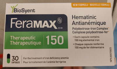 Feramax Therapeutic 150 Hematinic Polydextrose-Iron Complex