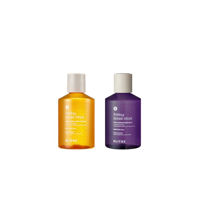 Blithe Patting Splash Mask - Rejuvenating Purple Berry - 150ml (1ea) + Patting Splash Mask - Energy Yellow Citrus & Honey - 150ml (1ea) Set