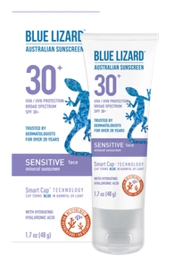 Blue Lizard Sensitive Face Mineral Sunscreen Spf 30+
