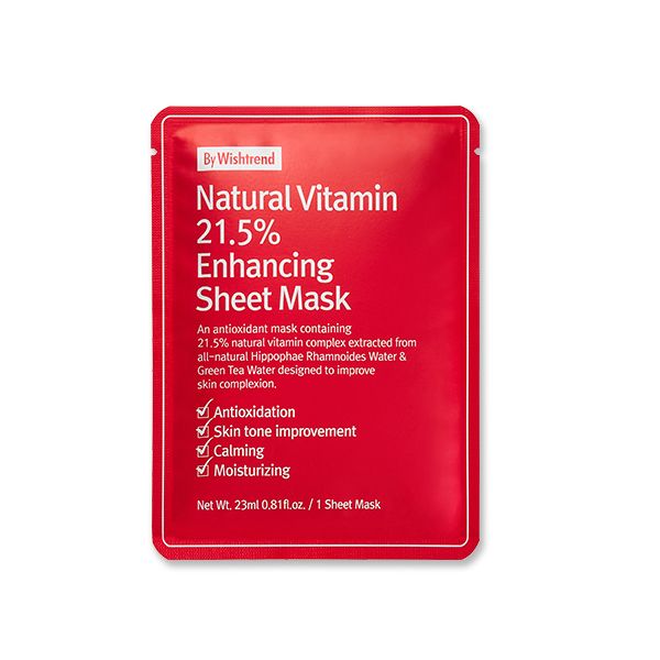 ByWishtrend Natural Vitamin 21.5% Enhancing Sheet Mask - 1ea