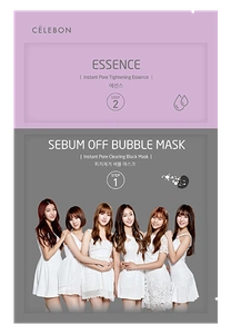 CÉLEBON 2 Step Sebum Off Bubble Mask & Essence