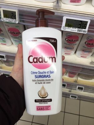 Crème douche et bain surgras, Huiles d'amandes douces bio et huile de coco bio vierge