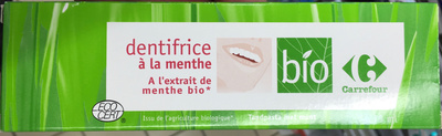 Dentifrice à la menthe à l'extrait de menthe bio