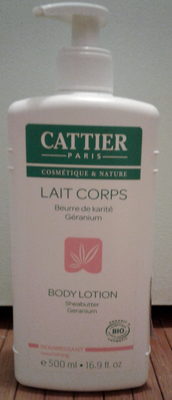 Lait corps beurre de karité géranium