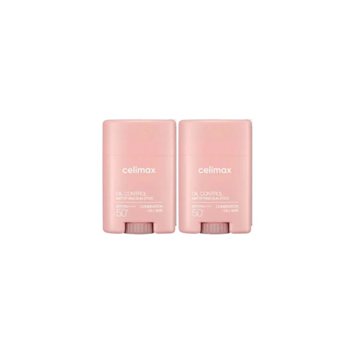 CELIMAX Oil Control Mattifying Sun Stick SPF50+ PA++++  -  19g (2ea) Set
