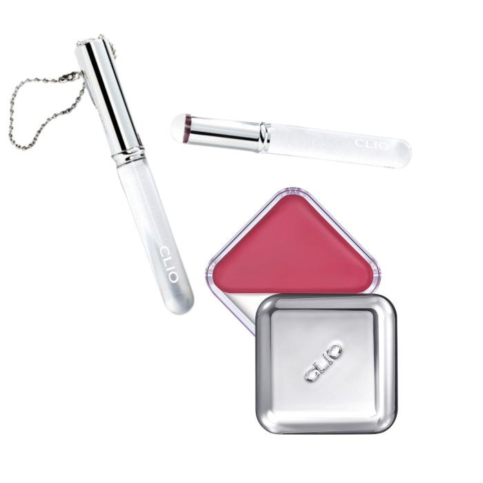 CLIO Essential Lipcheek Tap 04 From Berry + Lip Brush Set