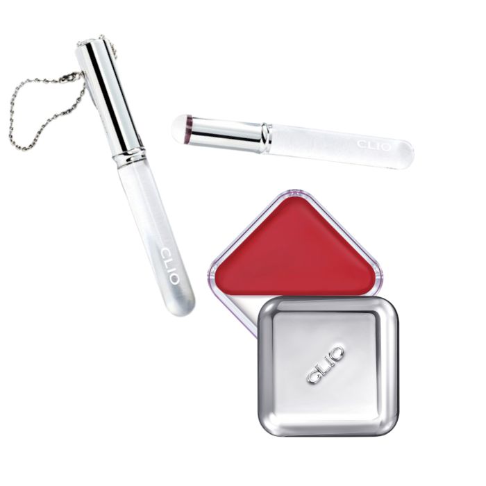CLIO Essential Lipcheek Tap 06 Apple Garden + Lip Brush Set