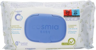 Lingettes nettoyantes à l'huile d'olive