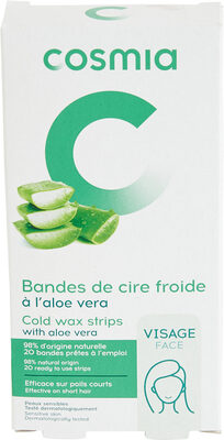 Bandes de cire froide à l'aloe vera