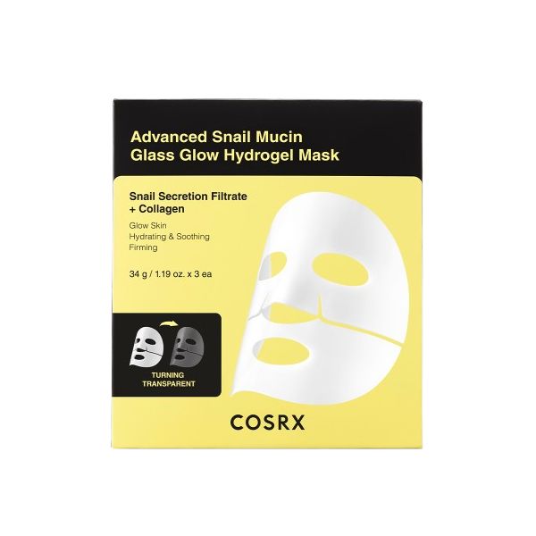 COSRX Advanced Snail Mucin Glass Glow Hydrogel Mask - 3pcs