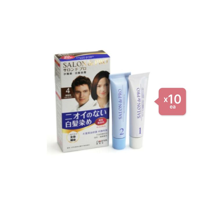 Dariya Salon de Pro Hair Color Cream - 1set - #4 Light Brown (10ea) Set