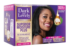 Dark and lovely Moisture Plus No Lye Relaxer Super