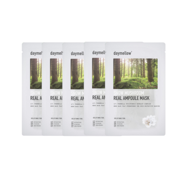 daymellow' Snow Mushroom Real Ampoule Mask - 27ml*5ea