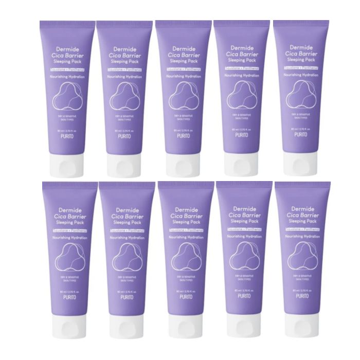 Purito SEOUL Dermide Cica Barrier Sleeping Pack - 80ml (10ea) Set