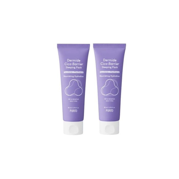 Purito SEOUL Dermide Cica Barrier Sleeping Pack - 80ml (2ea) Set