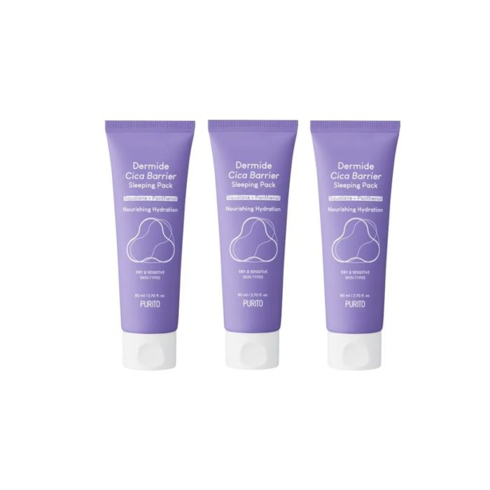 Purito SEOUL Dermide Cica Barrier Sleeping Pack - 80ml (3ea) Set