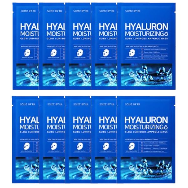SOME BY MI Hyaluron Moisturizing Glow Luminous Ampoule Mask (Water) - 10pcs