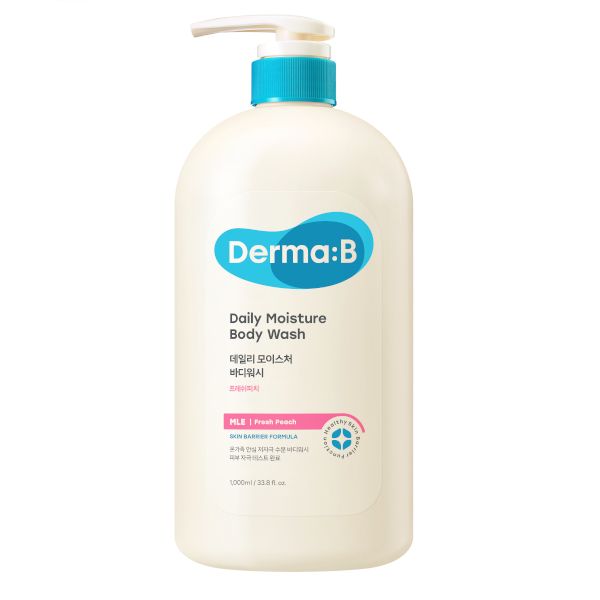 Derma:B Daily Moisture Body Wash - 1000ml - Fresh Peach