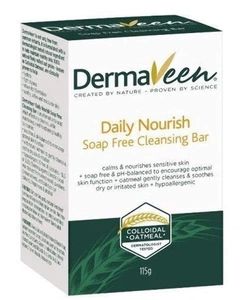 DermaVeen Daily Nourish Soap Free Cleansing Bar