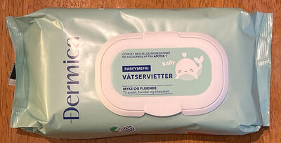 Parfymefri våtservietter for baby
