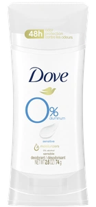 Dove 0% Aluminum Deodorant Stick Sensitive