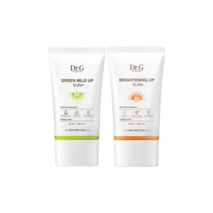 Dr.G Brightening Up Sun+ SPF50+ PA+++ 50ml + Green Mild Up Sun+ (SPF50+ PA++++) - 50ml (1ea) Set