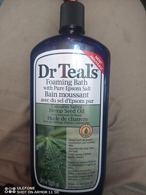 Foaming Bath with Pure Epsom Salt Cannabis Sativa Hemp Seed Oil with Essential Oil Blend